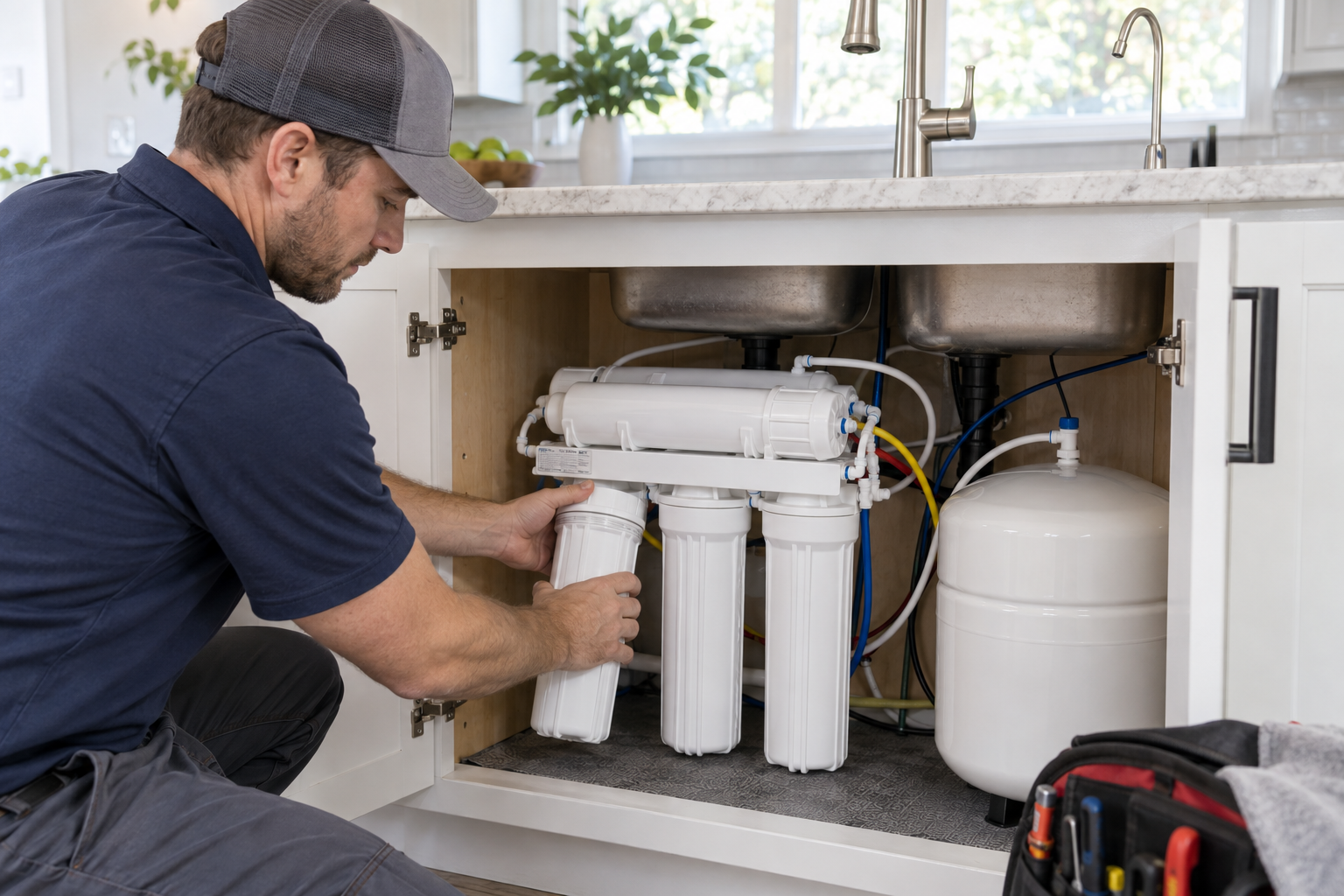 RO Filter Replacement equipment and professional installation in a McKinney home